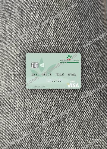 Morocco Crédit Agricole du Maroc visa debit card photolook front